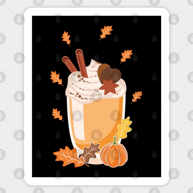 Pumpkin Spice Latte II Sticker by Just a Cute World